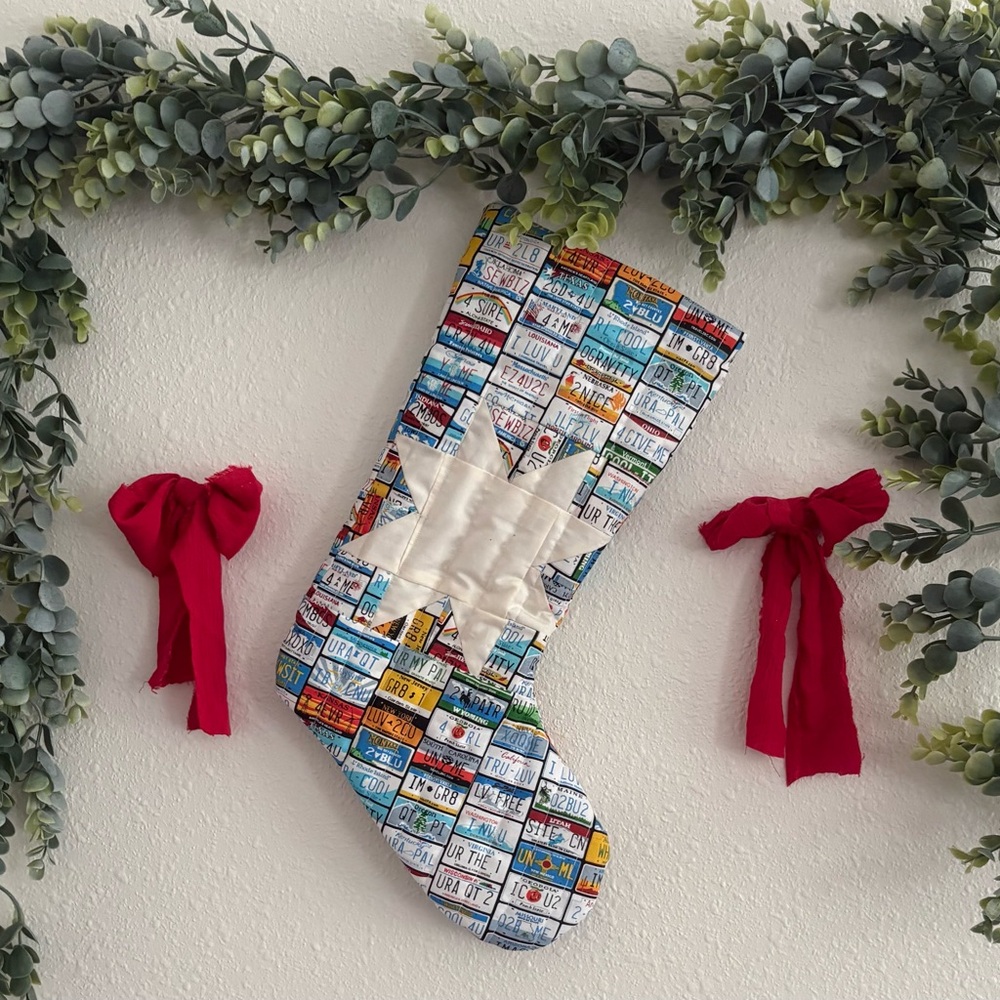 Festive Holiday Stocking with Star Design
